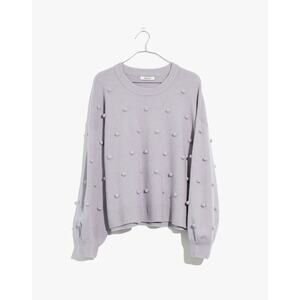 Women’s Madewell Brockton Bobble Sweater In Coziest Yarn Faded Lavender Size M